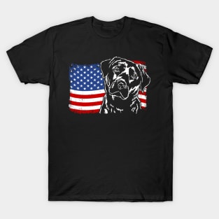 Proud Labrador Lab American Flag patriotic dog T-Shirt